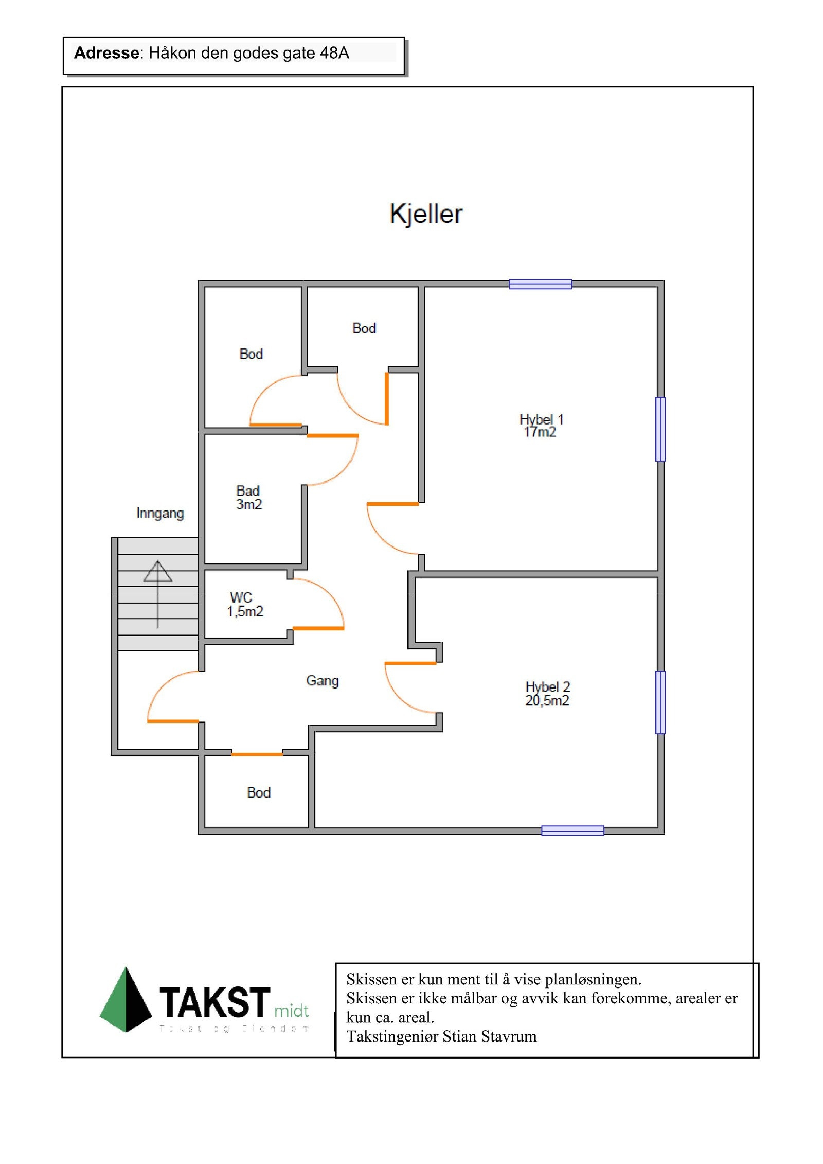 Plantegning kjeller Galleribilde