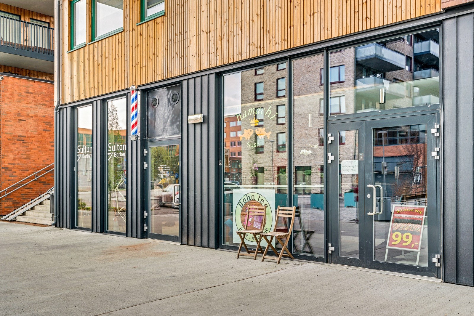 Nærområdet byr på flere ulike spisesteder. Galleribilde