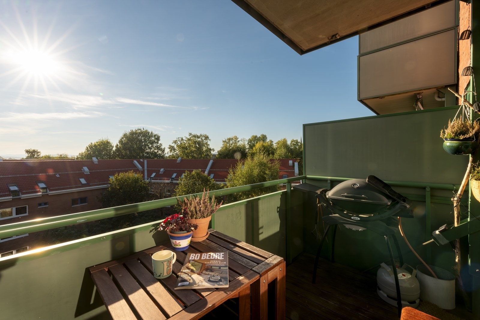 Her kan man fint invitere venner og familie på grillmiddag og/eller bare et glass vin i solen. Galleribilde