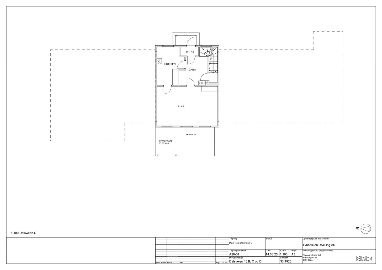 Plantegning 1. etasje Galleribilde
