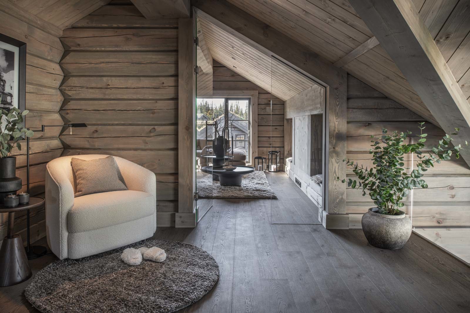 Bilde av lik hytte på en annen tomt på Laftestølen. Avvik vil forekomme