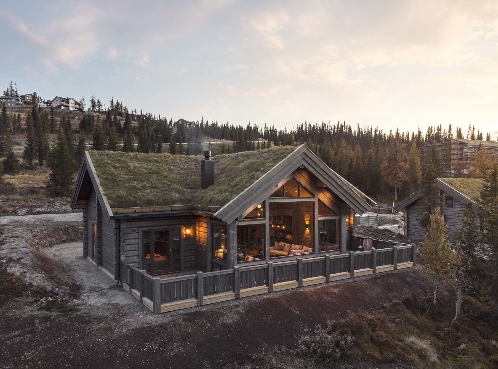 Bilde av lik hytte på en annen tomt på Laftestølen. Avvik vil forekomme