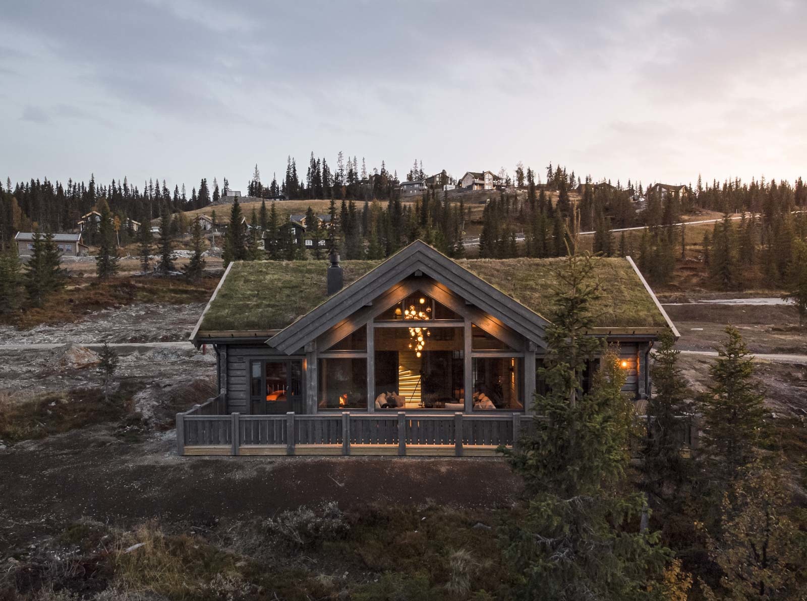 Bilde av lik hytte på en annen tomt på Laftestølen. Avvik vil forekomme