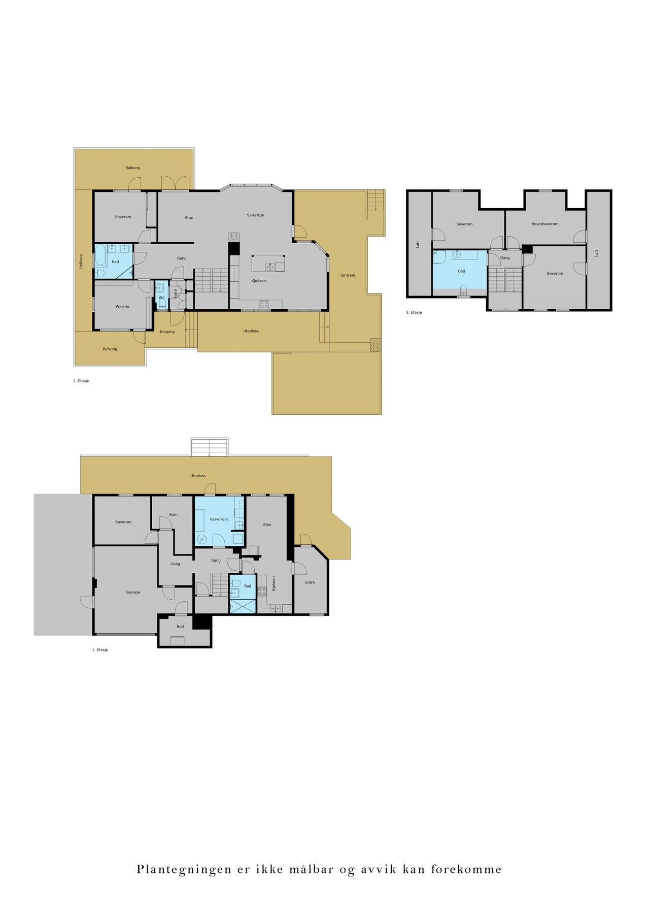 Plantegning alle plan Galleribilde