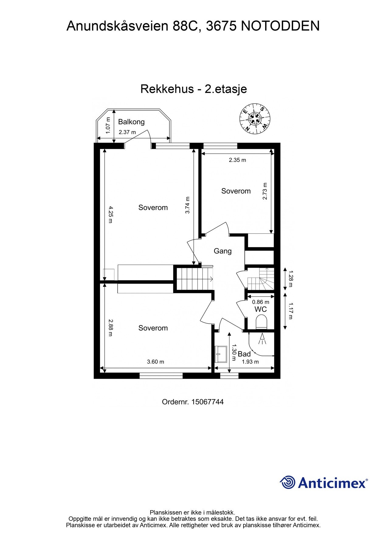 Plantegning 2. etasje Galleribilde