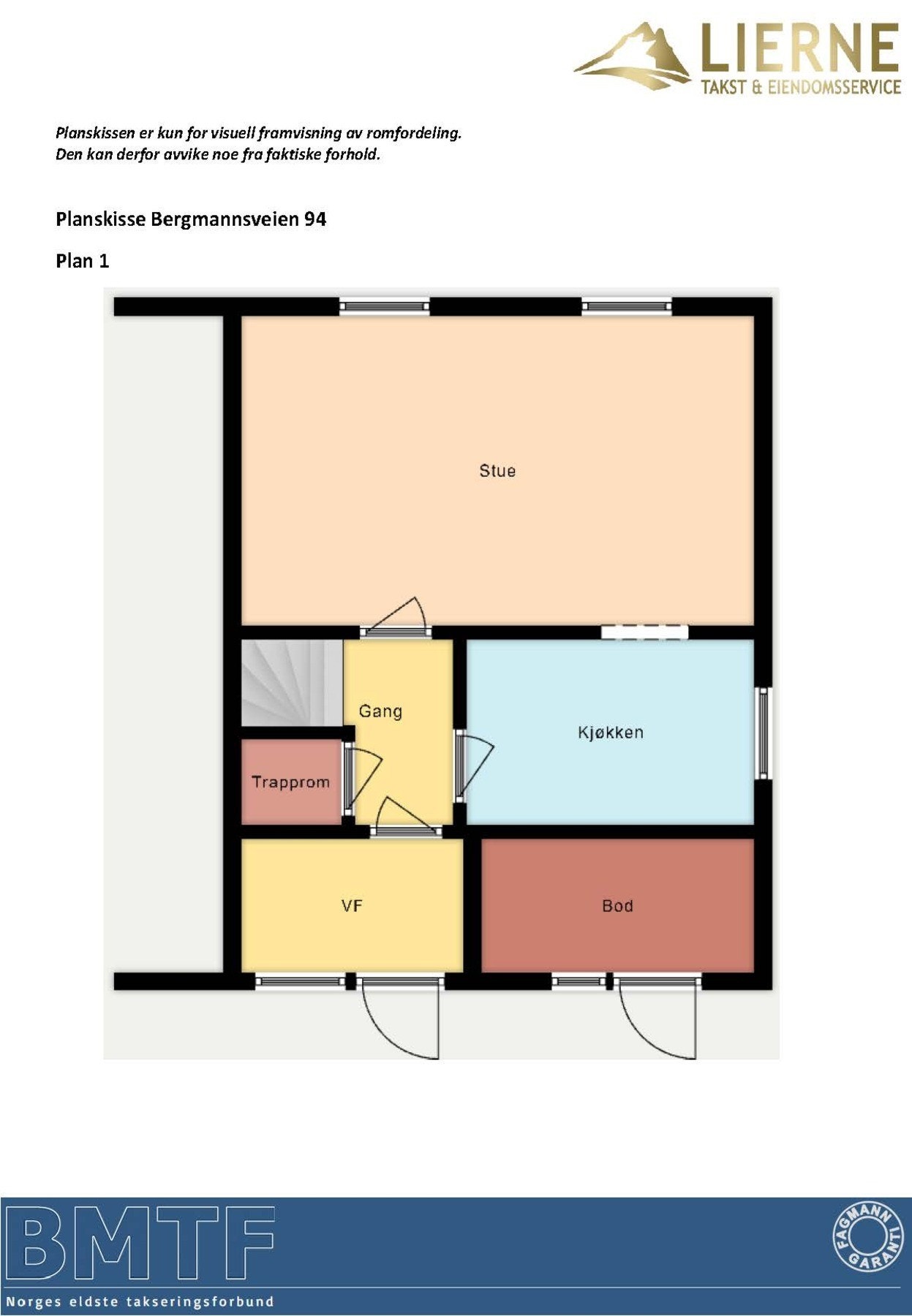 Planskisse - 1.etasje Galleribilde