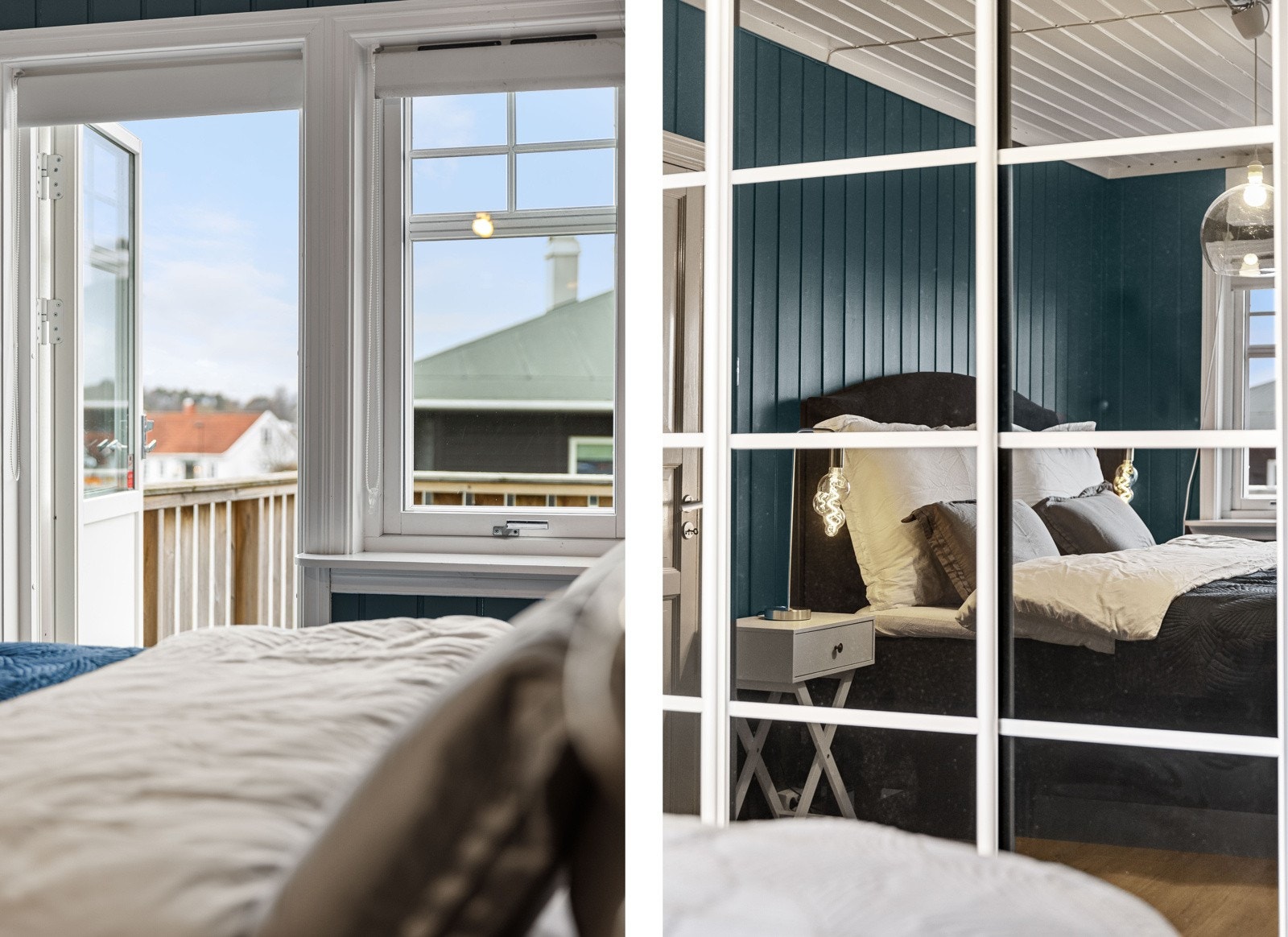 Hovedsoverommet er deikat innredet med utgang til veranda. Galleribilde