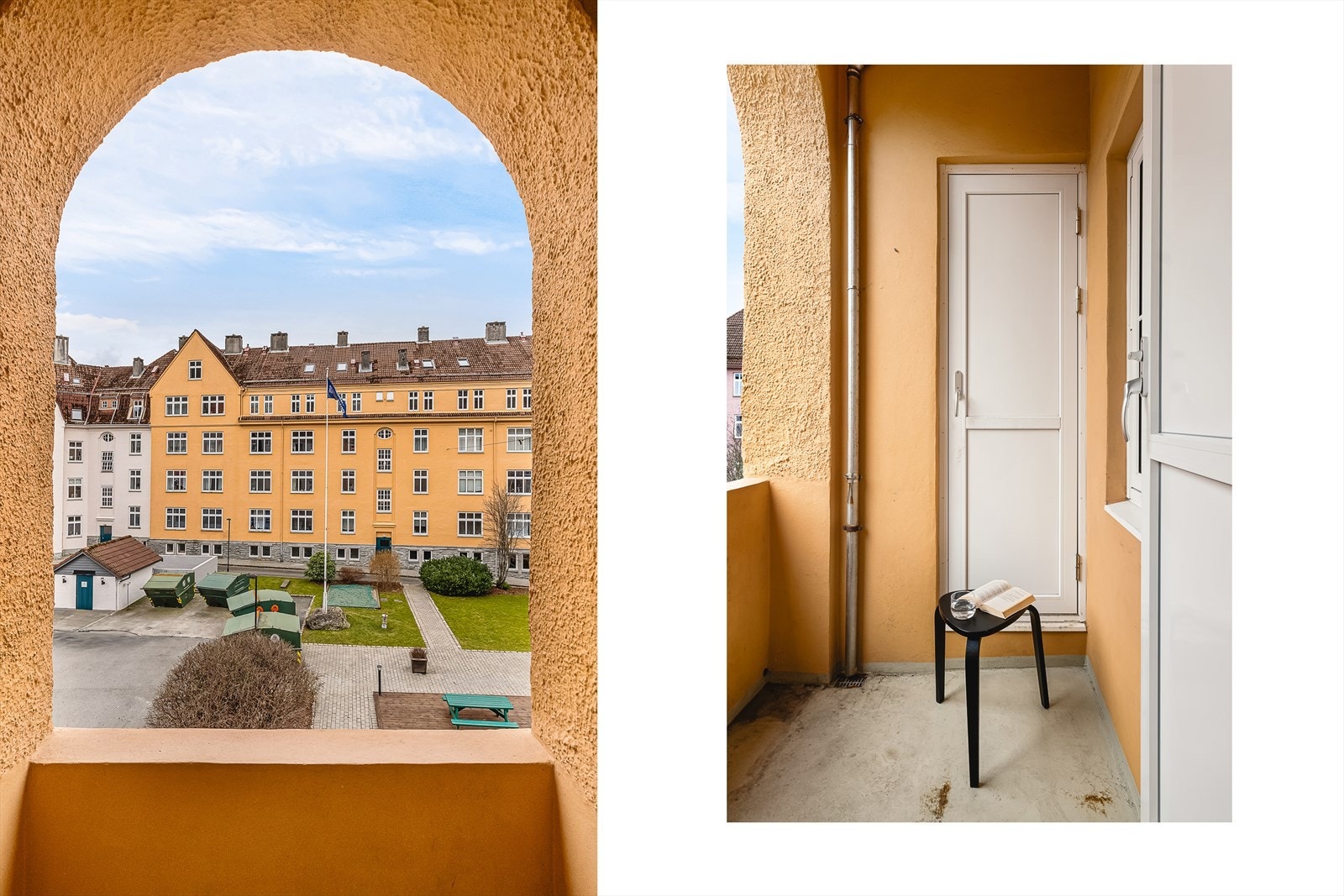 Liten og sjarmerende balkong! Her må det vel være umulig å ikke komme i godt humør? Galleribilde