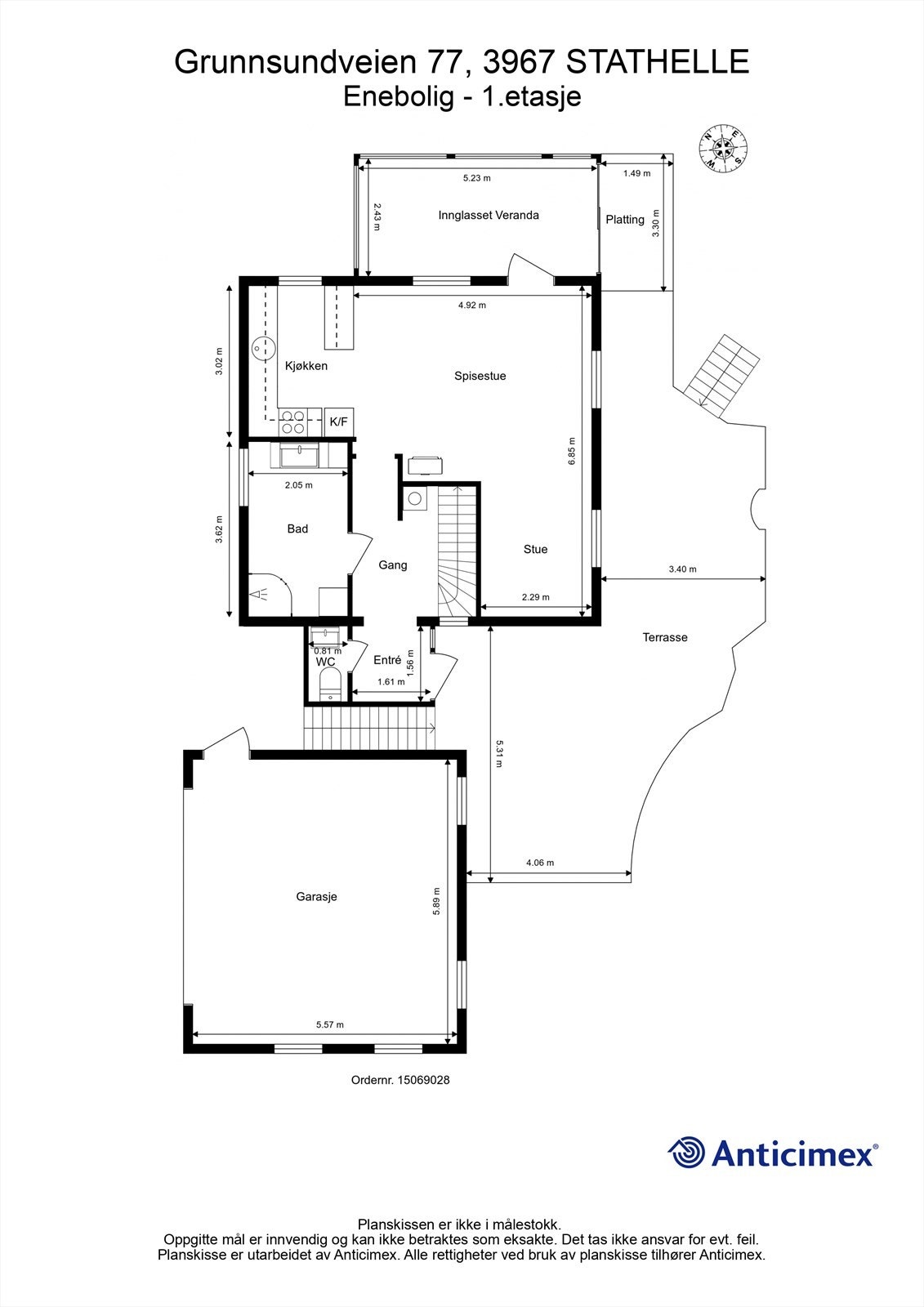 Plantegning - 1. etasje Galleribilde