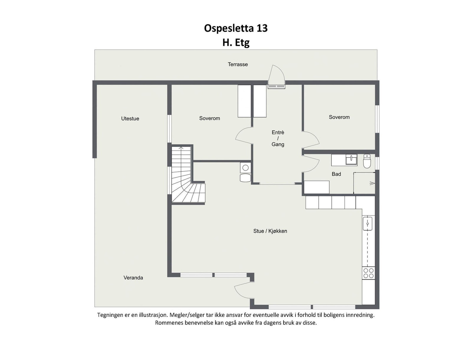 Plantegning 2D - H.etg Galleribilde