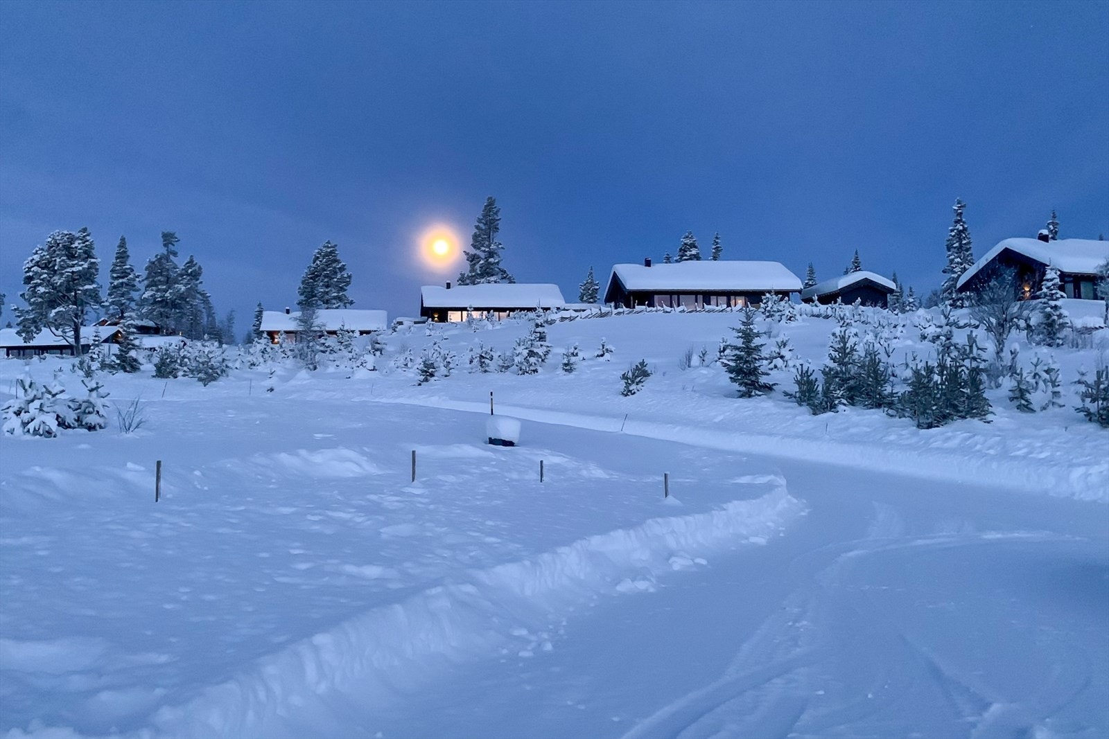 Nydelig kveldsstemning på Synstevassåsen Galleribilde