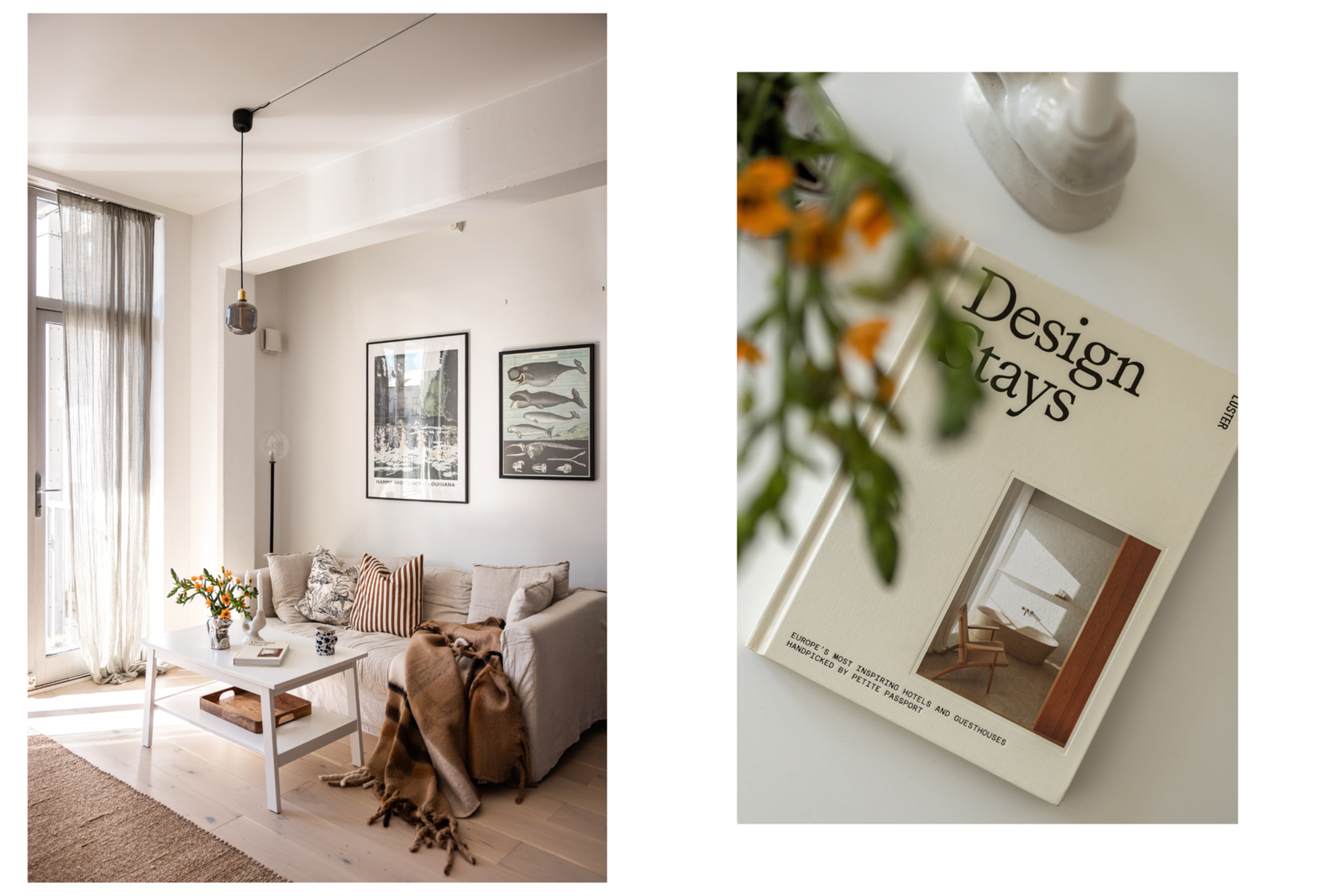 En stilfull betongbjelke tilfører rommet særpreg og karakter, og den gode takhøyden understreker den åpne og luftige atmosfæren. Galleribilde