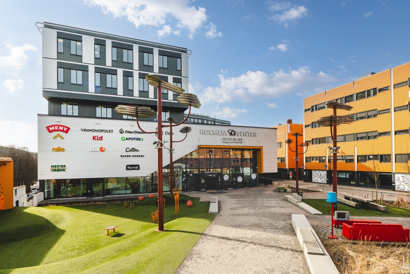 Gangavstand til nye Holmlia Senter. Galleribilde