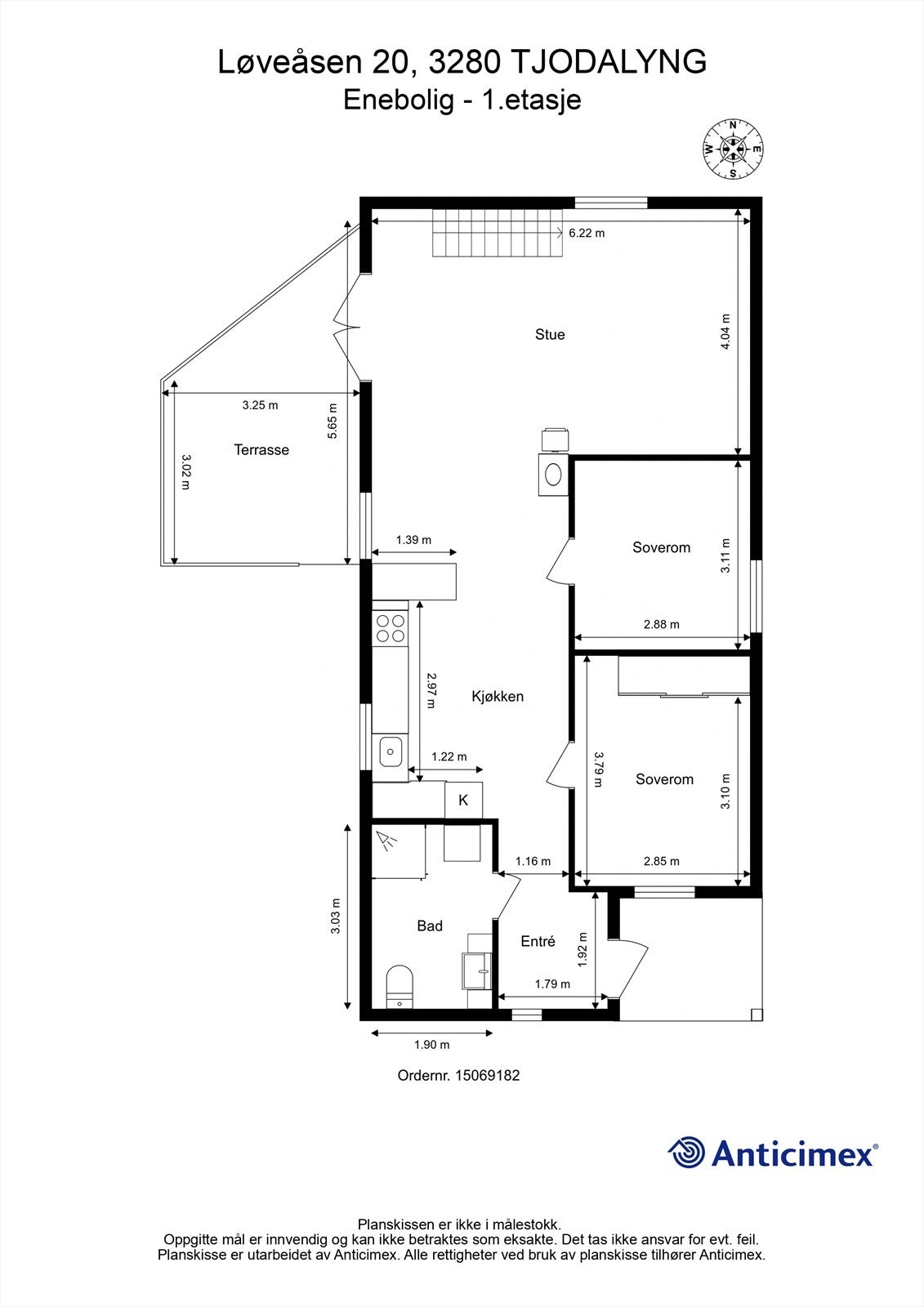 Plantegning 1 etg Galleribilde
