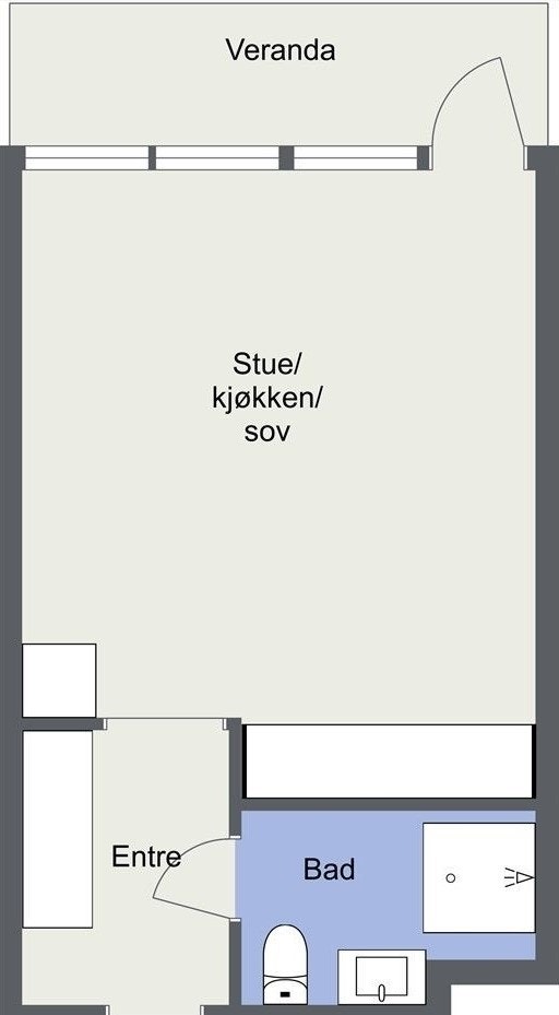 Vi starter med plantegning, slik at du får orientert deg i boligen. Galleribilde