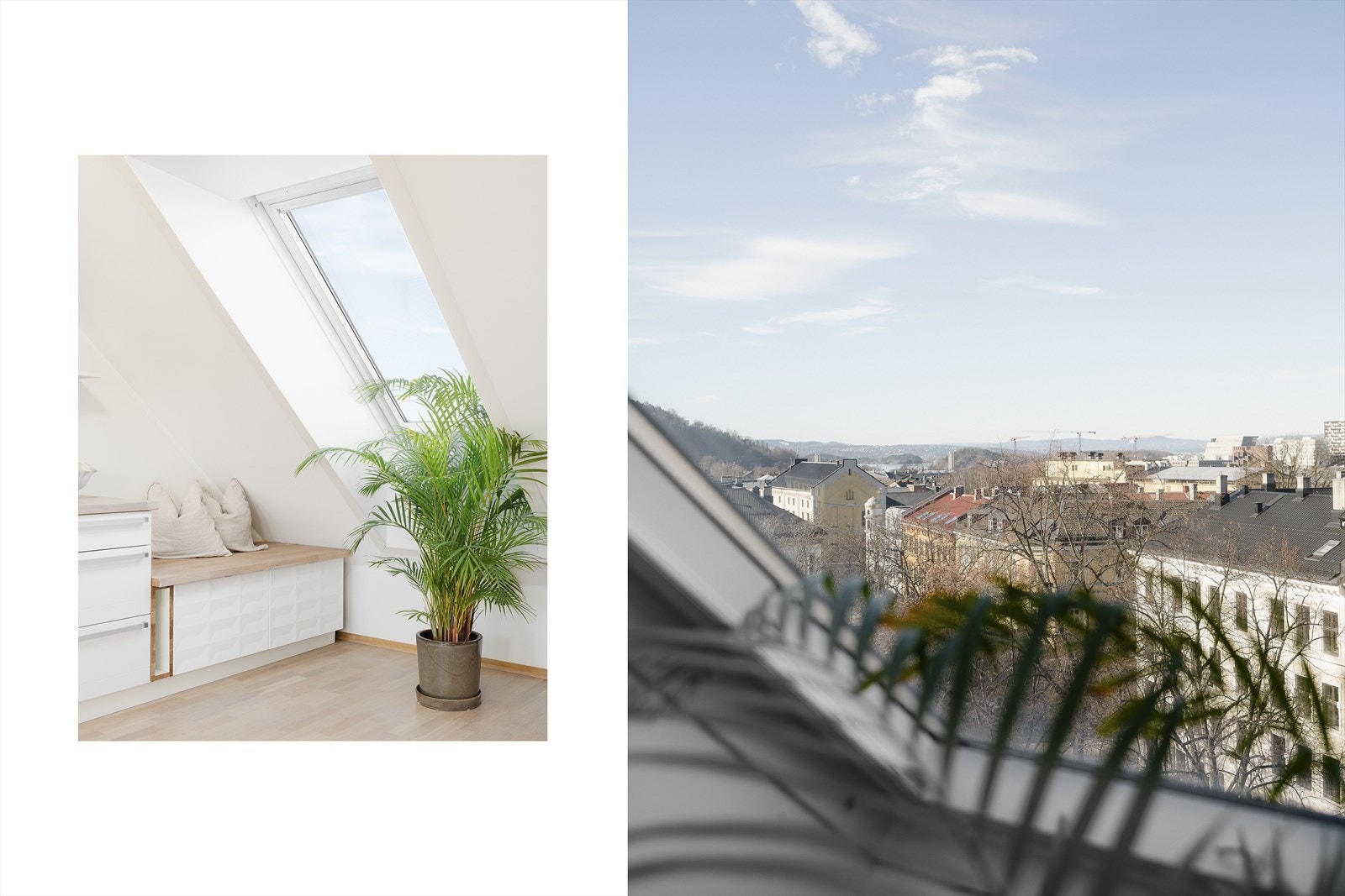 Nåværende eier beskriver leiligheten ved "følelsen av å komme inn i en helt annen verden, som om å trå ut av byen og opp på byens tak, stille og privat. " Galleribilde