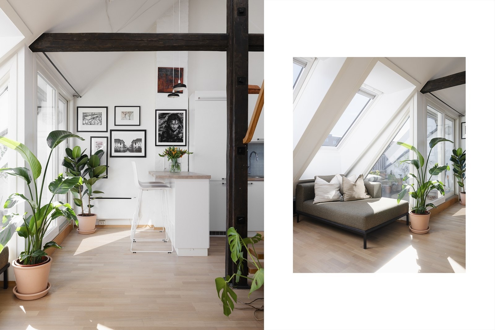 Innbydende standard med lysmalte overflater og parkett i gulv. Vegg- og takflater er malt i 2022 (bortsett fra bad, bod og hems). Galleribilde