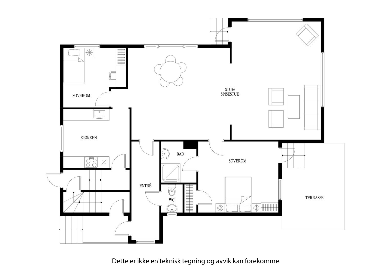 Plantegning 1. etasje. Galleribilde