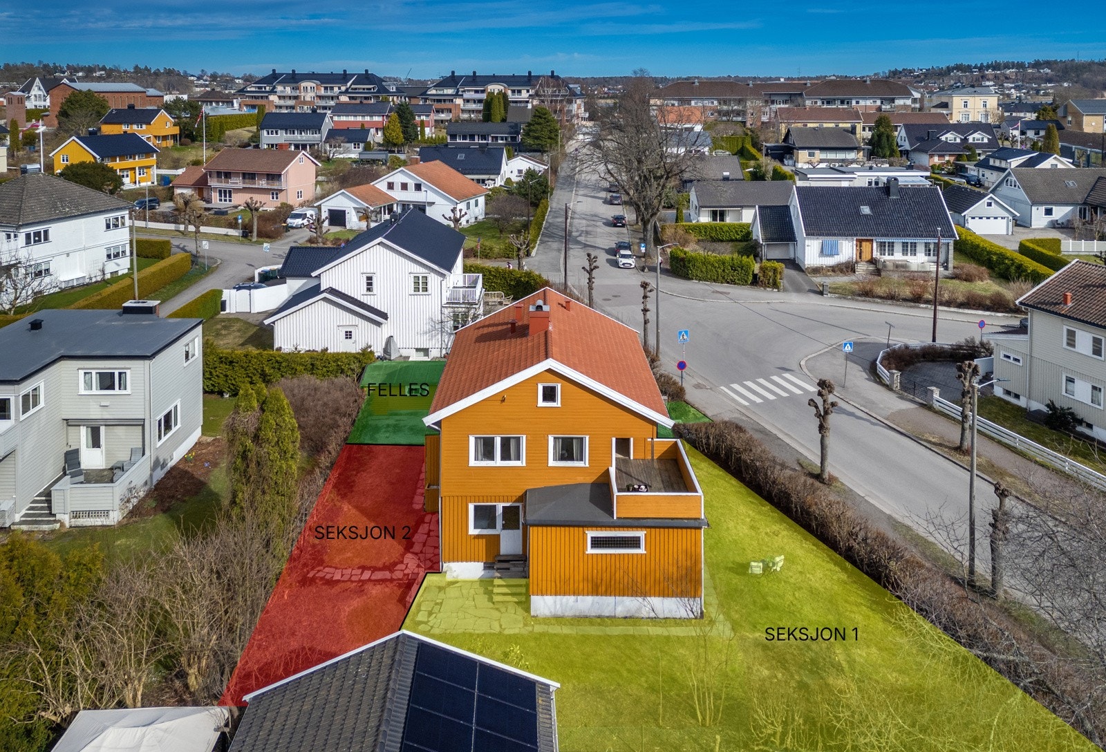 Markering av vedtektsfestet hageareal. Galleribilde