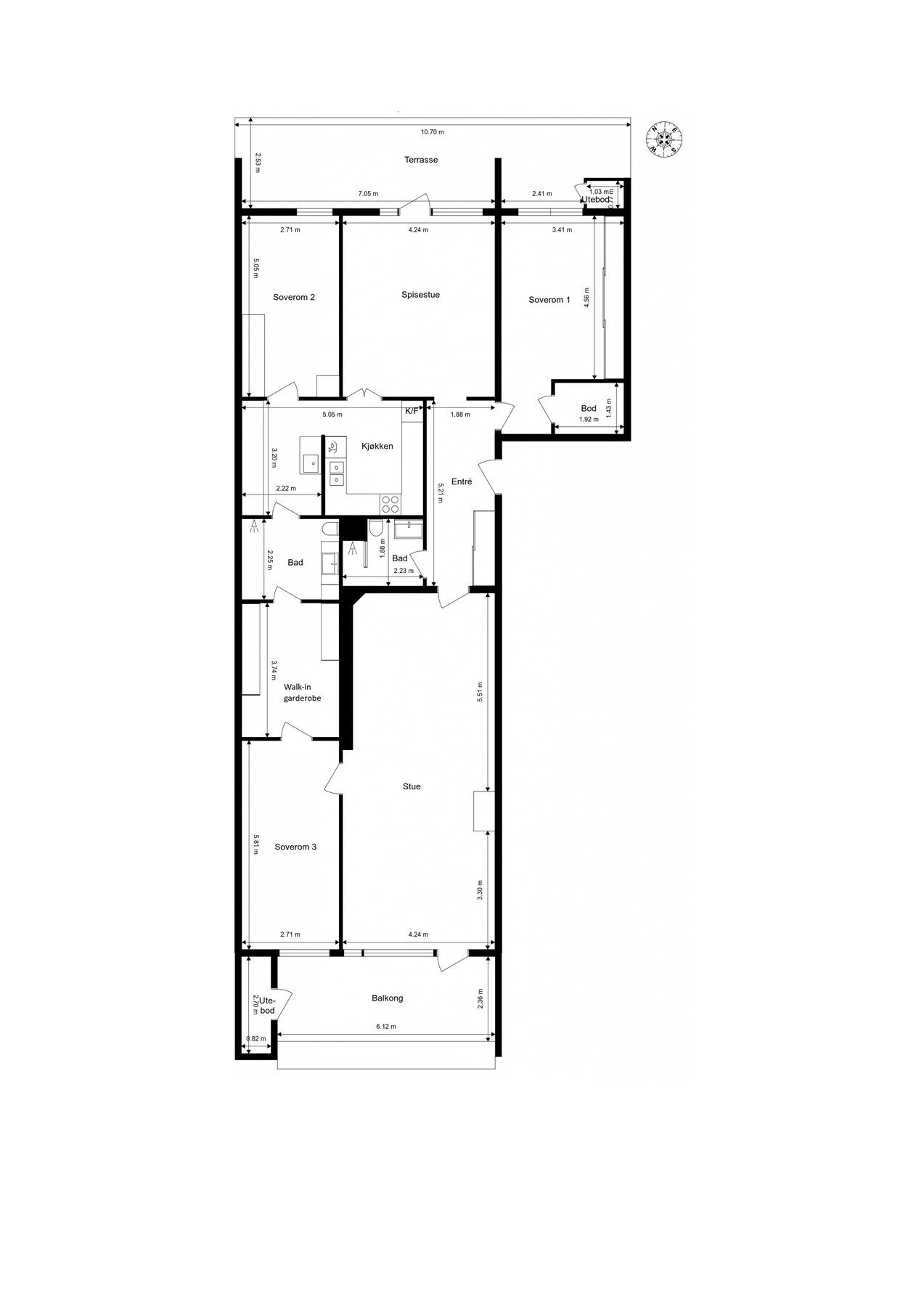 Alternativ planløsning. Galleribilde