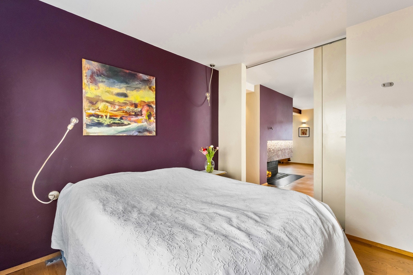 Rommet brukes i dag som hovedsoverom. Galleribilde