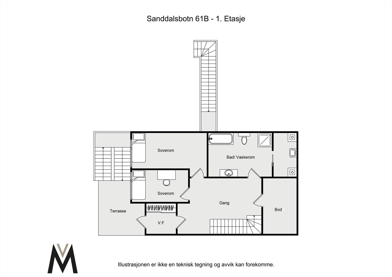 Plantegningen for 1.etasje. Galleribilde