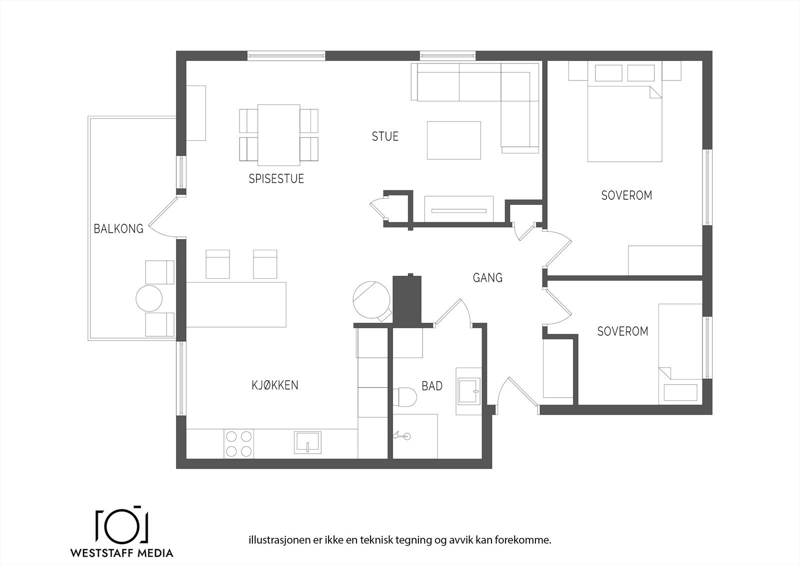 Planskisse Galleribilde