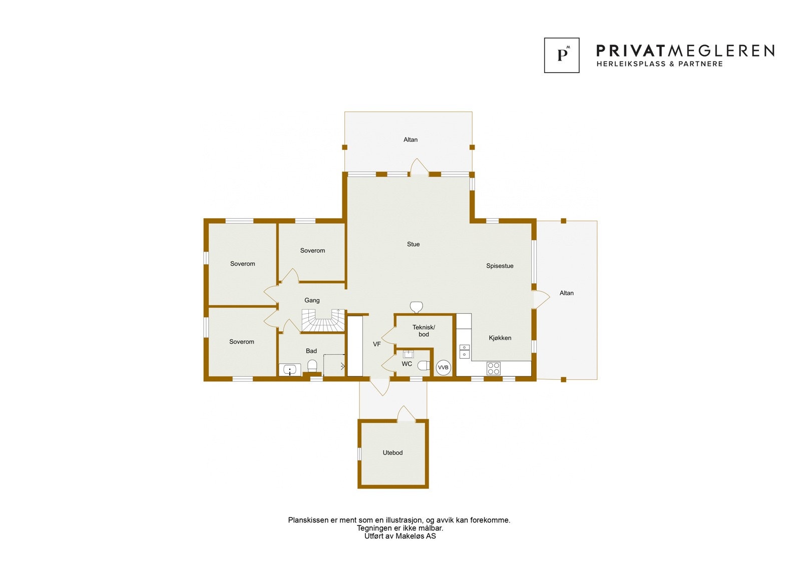 1. etasje - Avvik kan forekomme. Galleribilde