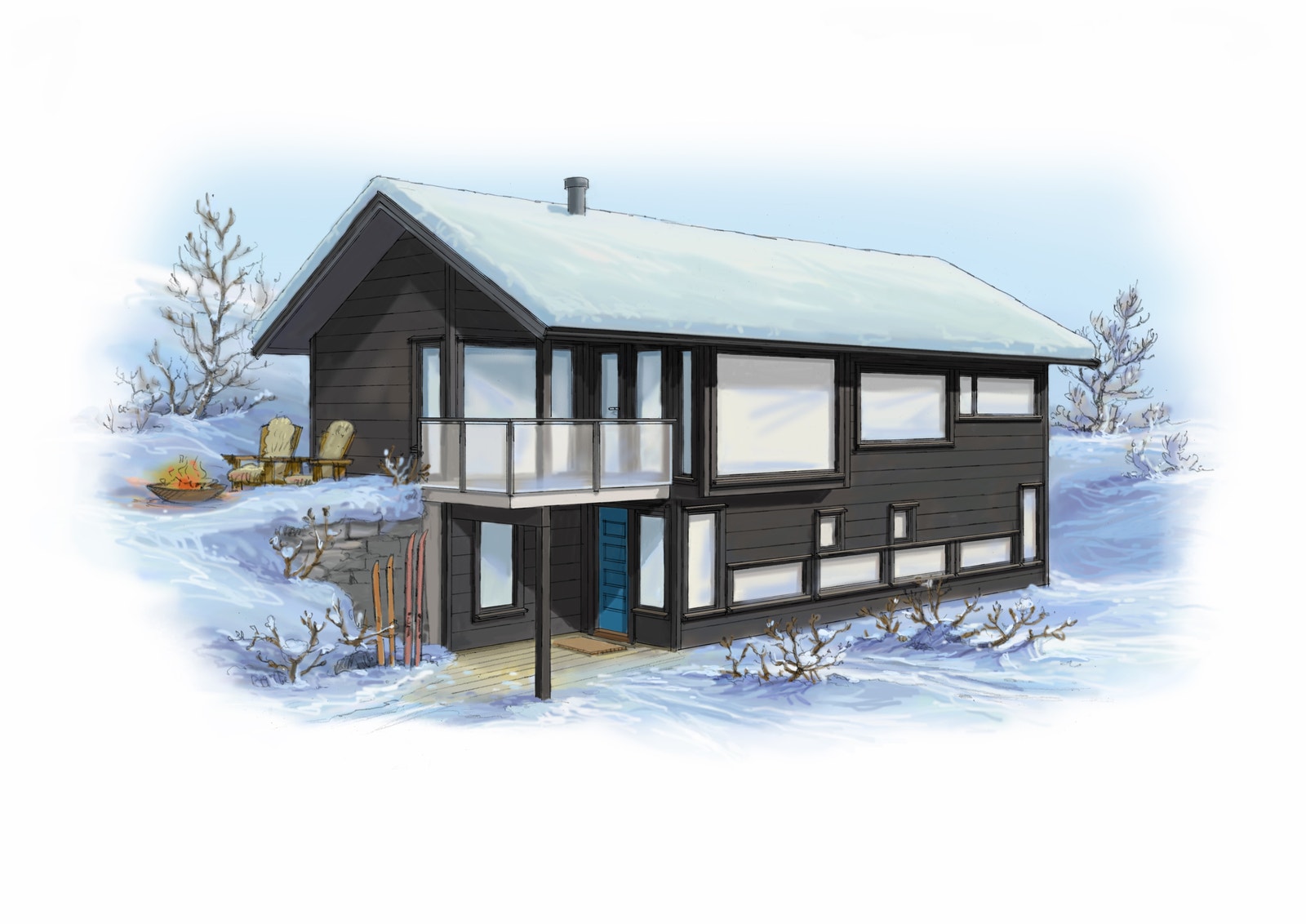 Hytte Dåfjell fasade, Pris 6.390.000,- Galleribilde