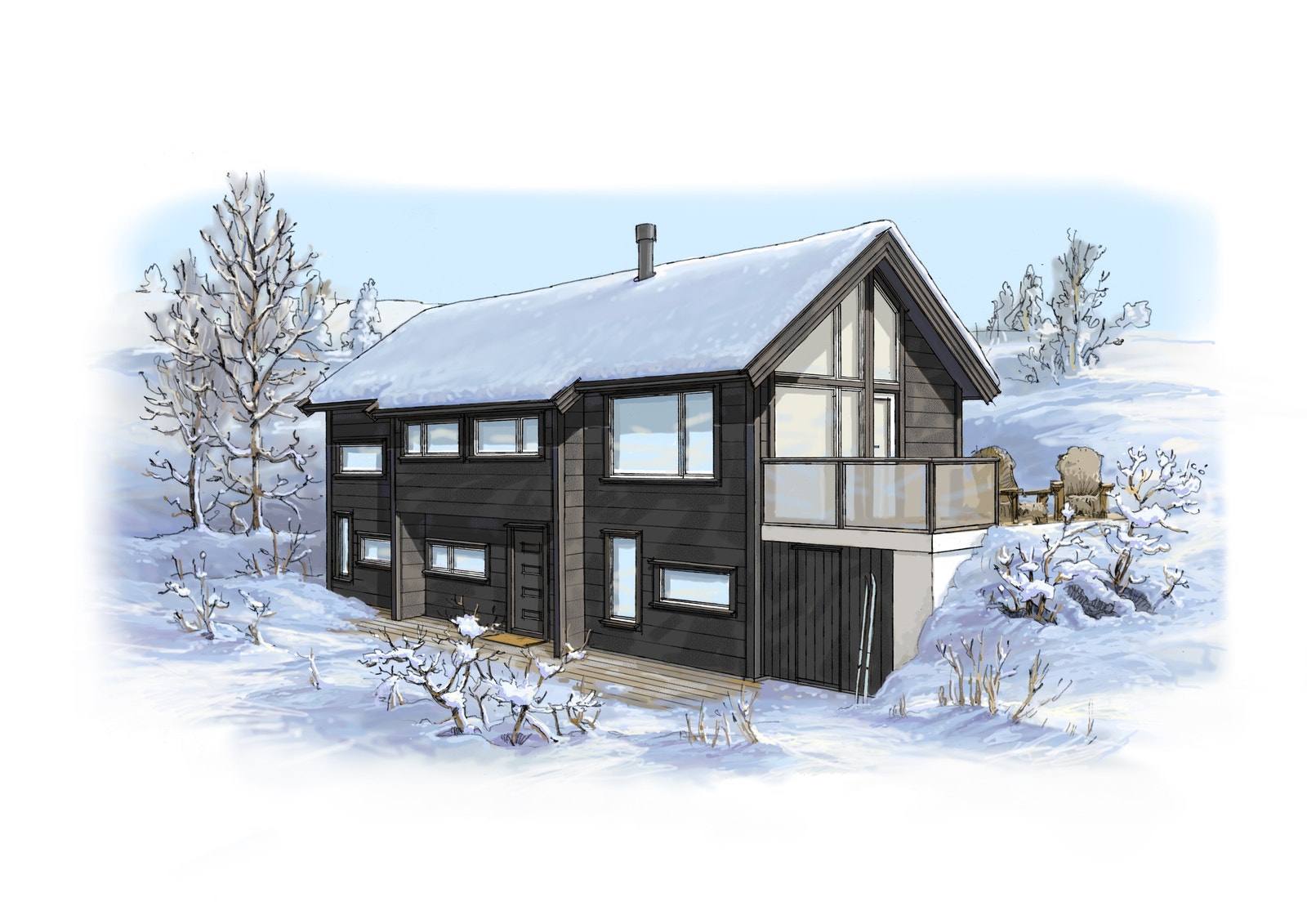 Hytte Beinesdalen fasade, Pris 7.190.000,- Galleribilde