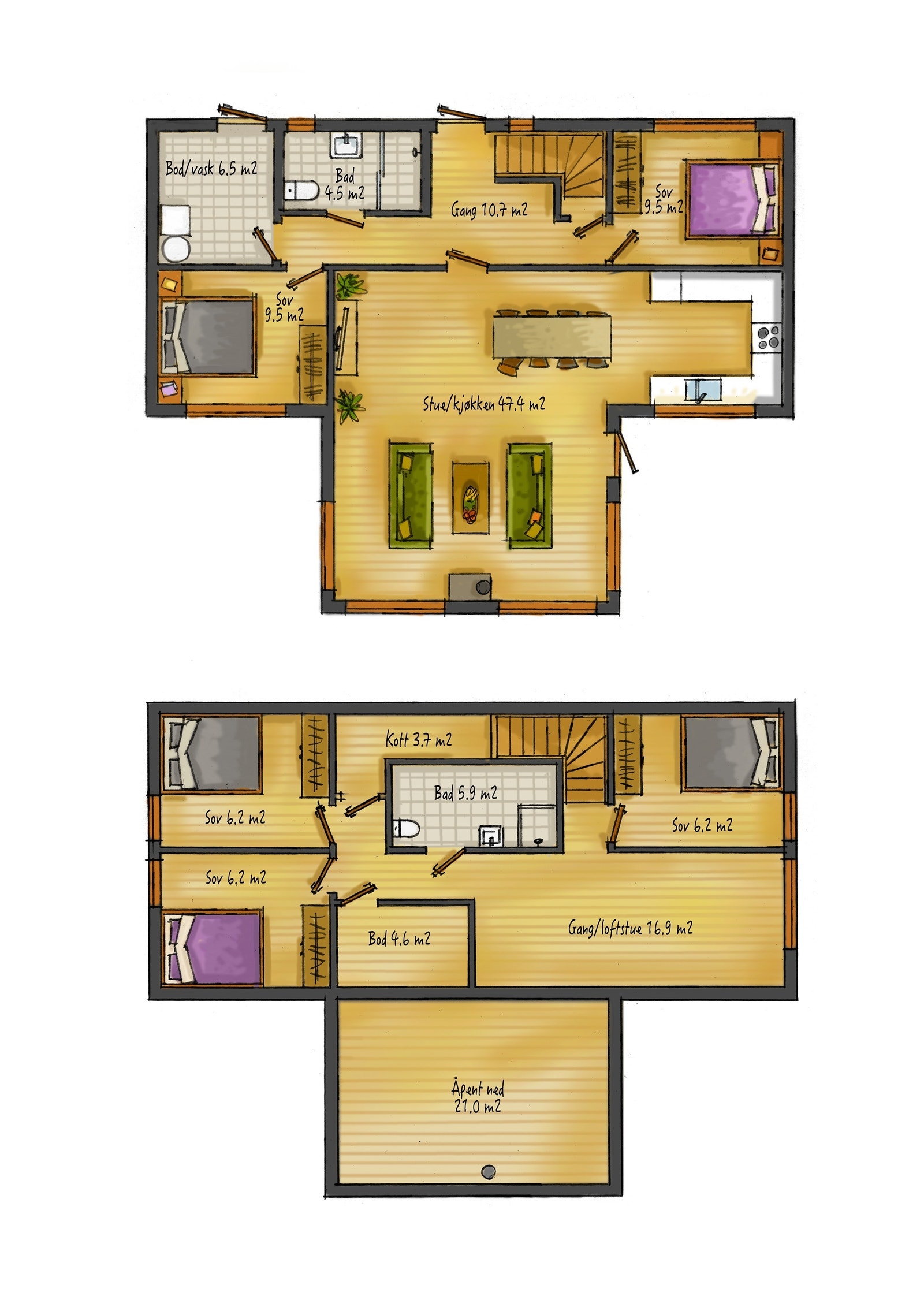 Storeknut plantegning Galleribilde