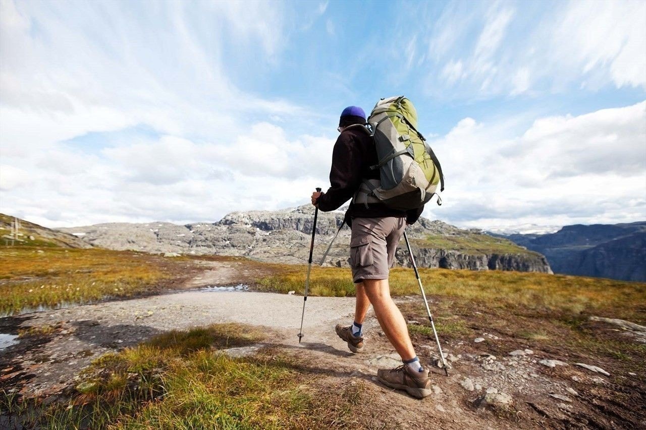 Vandring i fjellet mot Storeknut eller Røseknut Galleribilde