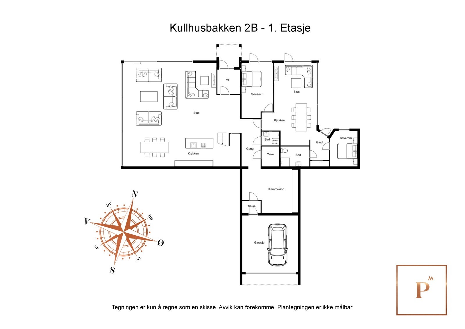 Plantegning 1. etg. Galleribilde