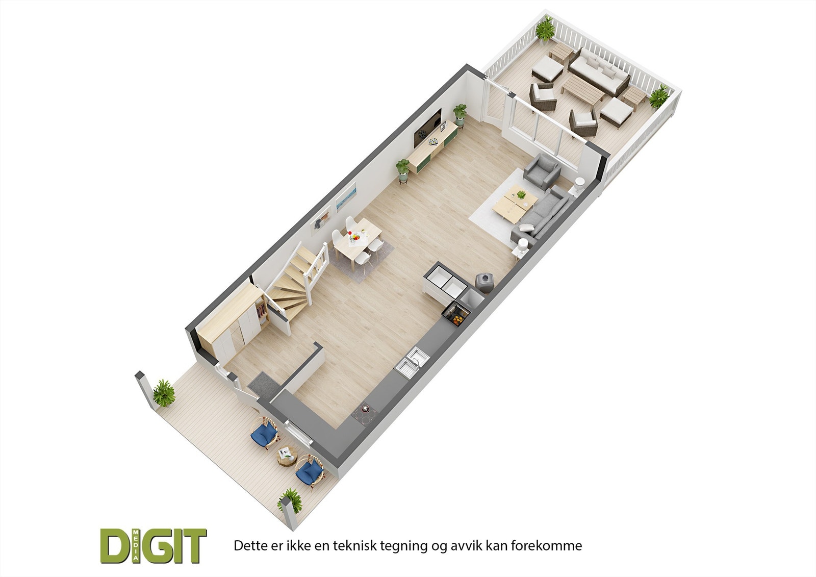 Plantegning 1. etasje Galleribilde