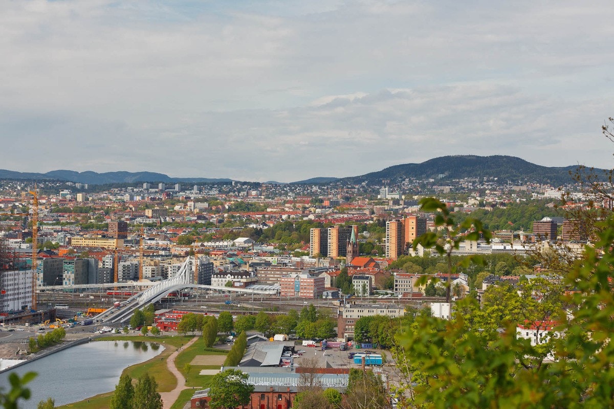 - Gamle Oslo sett fra Ekebergåsen - Galleribilde
