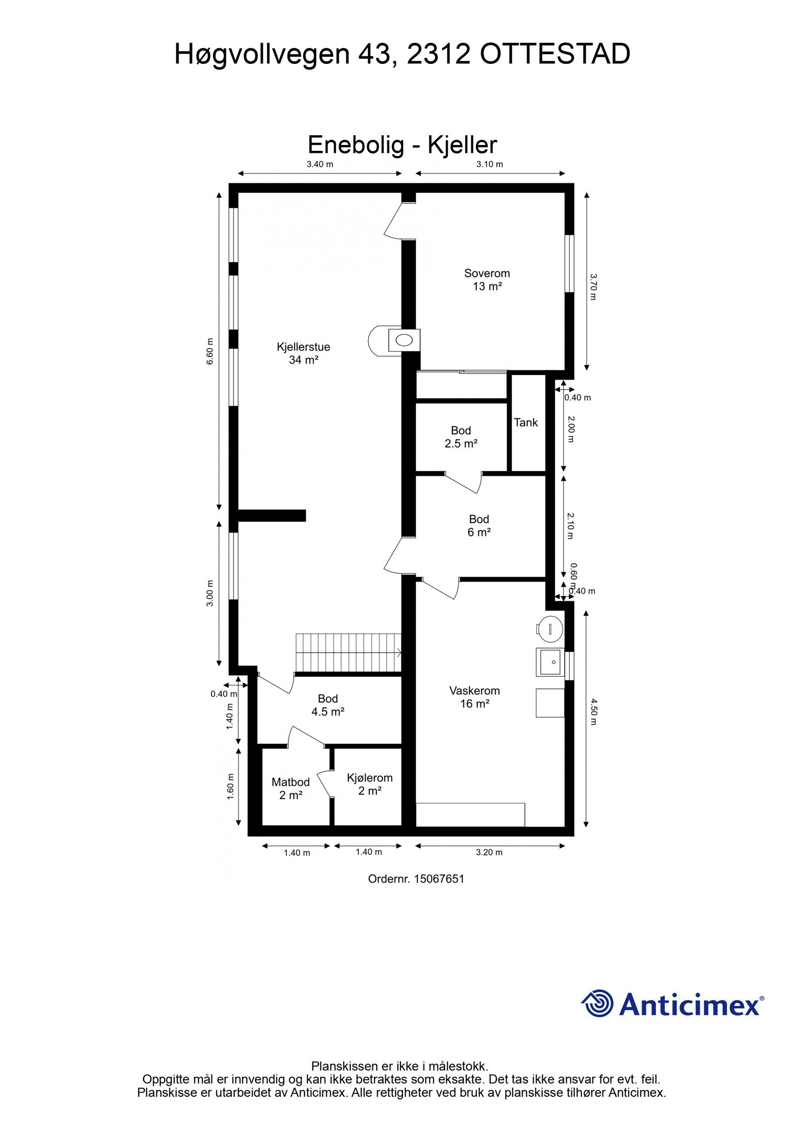 Plantegning underetasje. Galleribilde