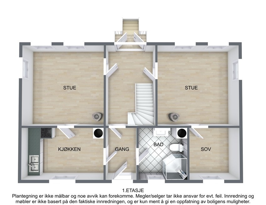 Plantegning 1 etasje Galleribilde
