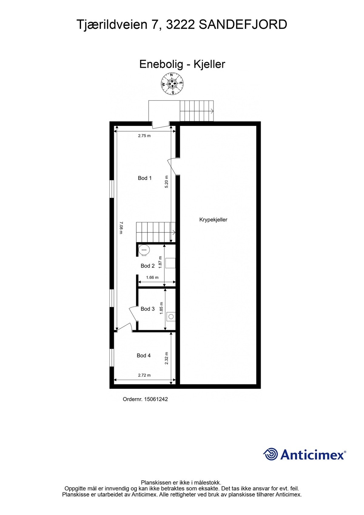 Kjeller består av fire bodrom. Galleribilde