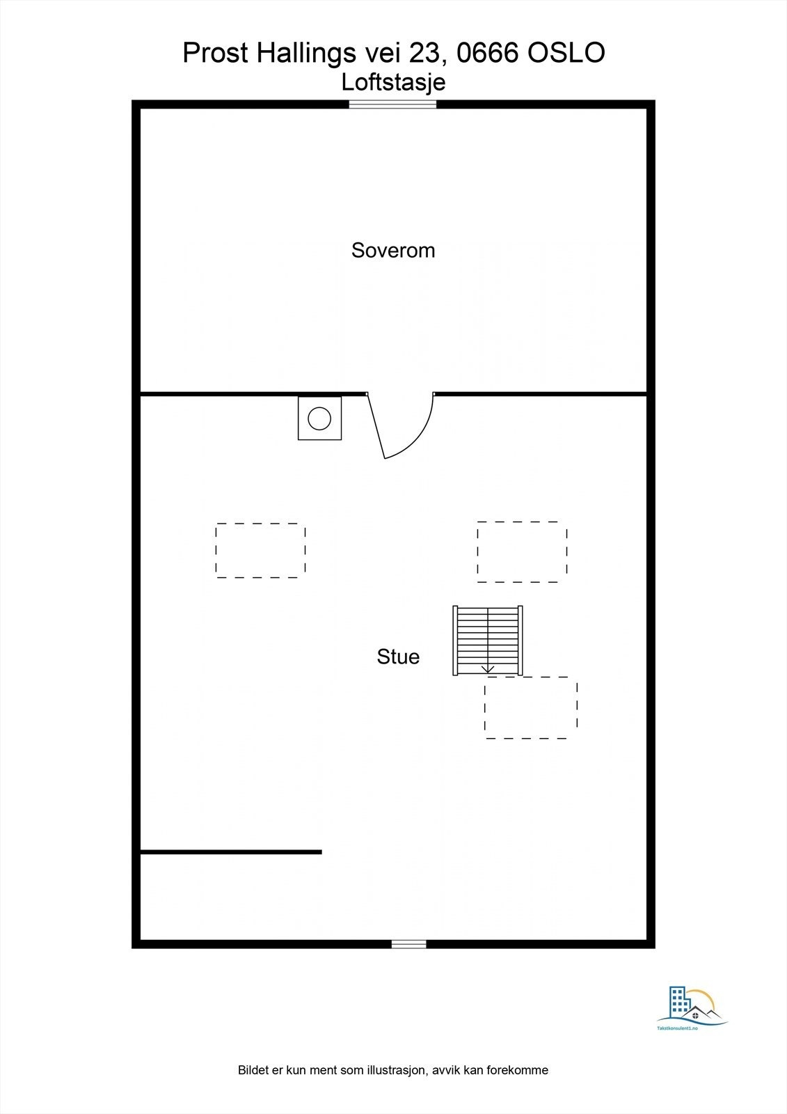 Plantegning - Loftsetasje Galleribilde