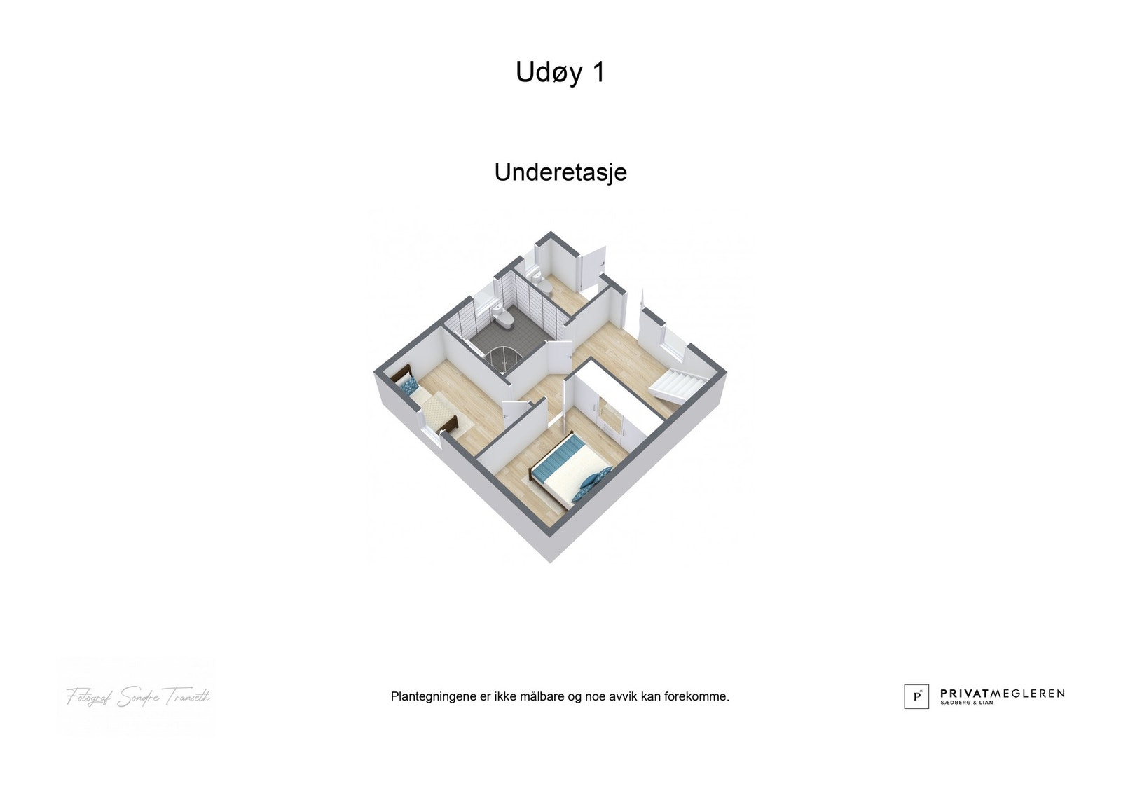 3D plantegning u.etg. - laget av fotograf Galleribilde