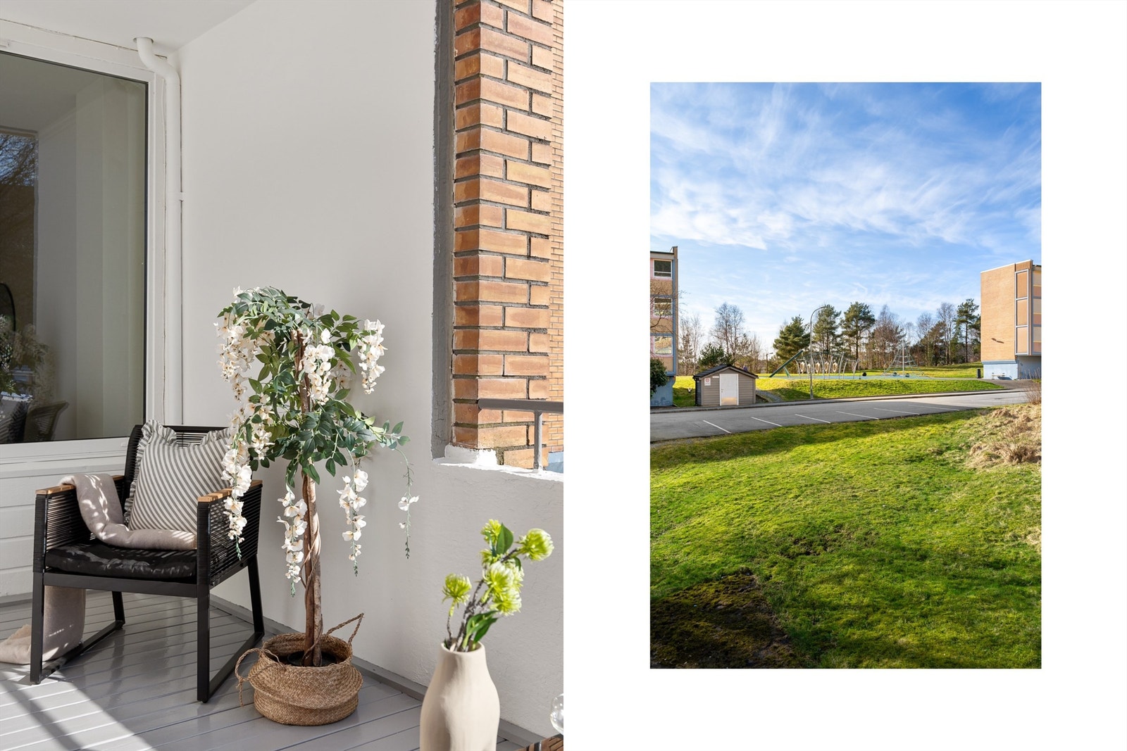 - Deler av balkongen er overbygd - Galleribilde