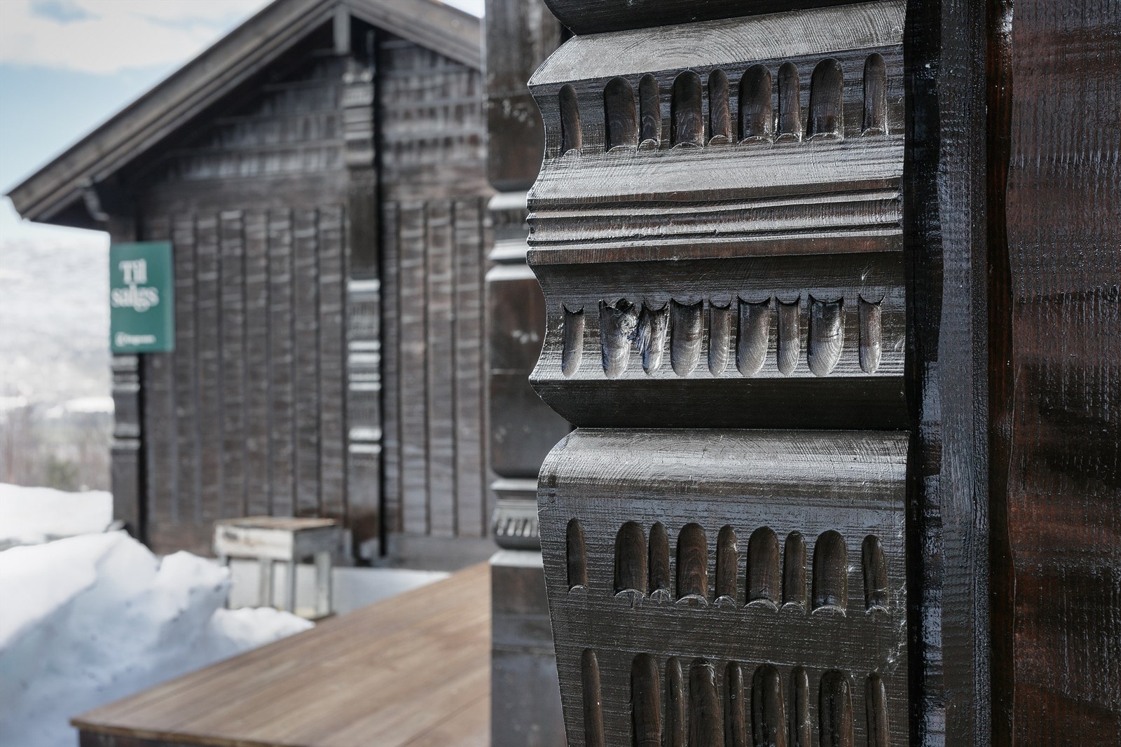 Flott detaljer og utskjæringer på hytten Galleribilde