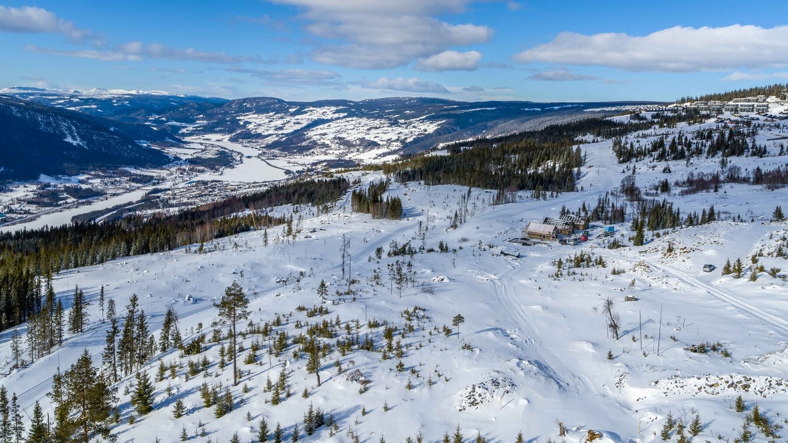 Dronefoto fra tomteområdet Galleribilde