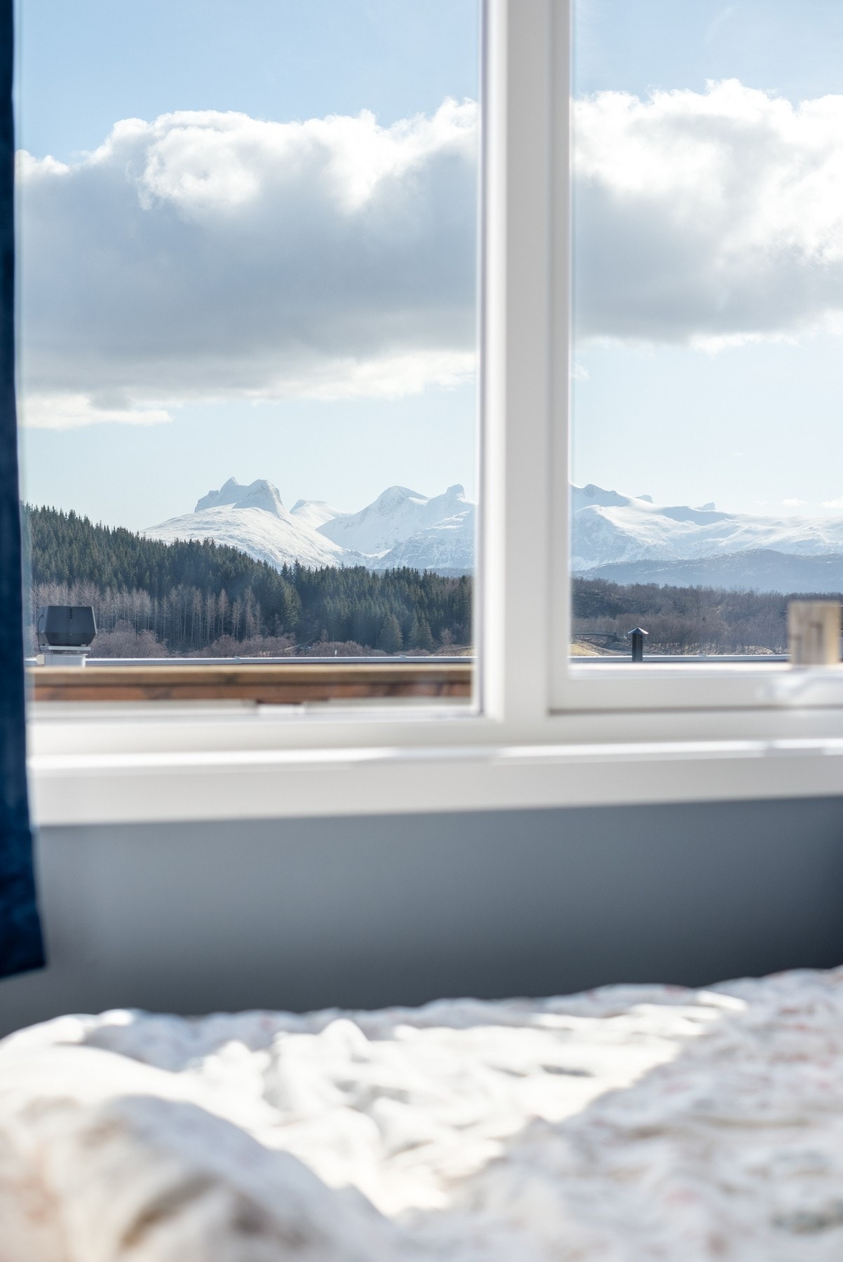 Fantastisk utsikt fra senga Galleribilde