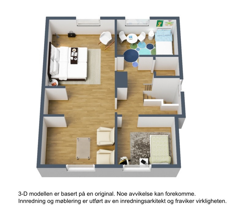 Planillustrasjon loftsetasje Galleribilde