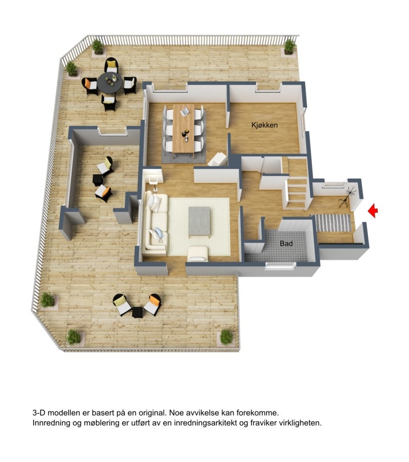 Planillustrasjon hovudetasje Galleribilde