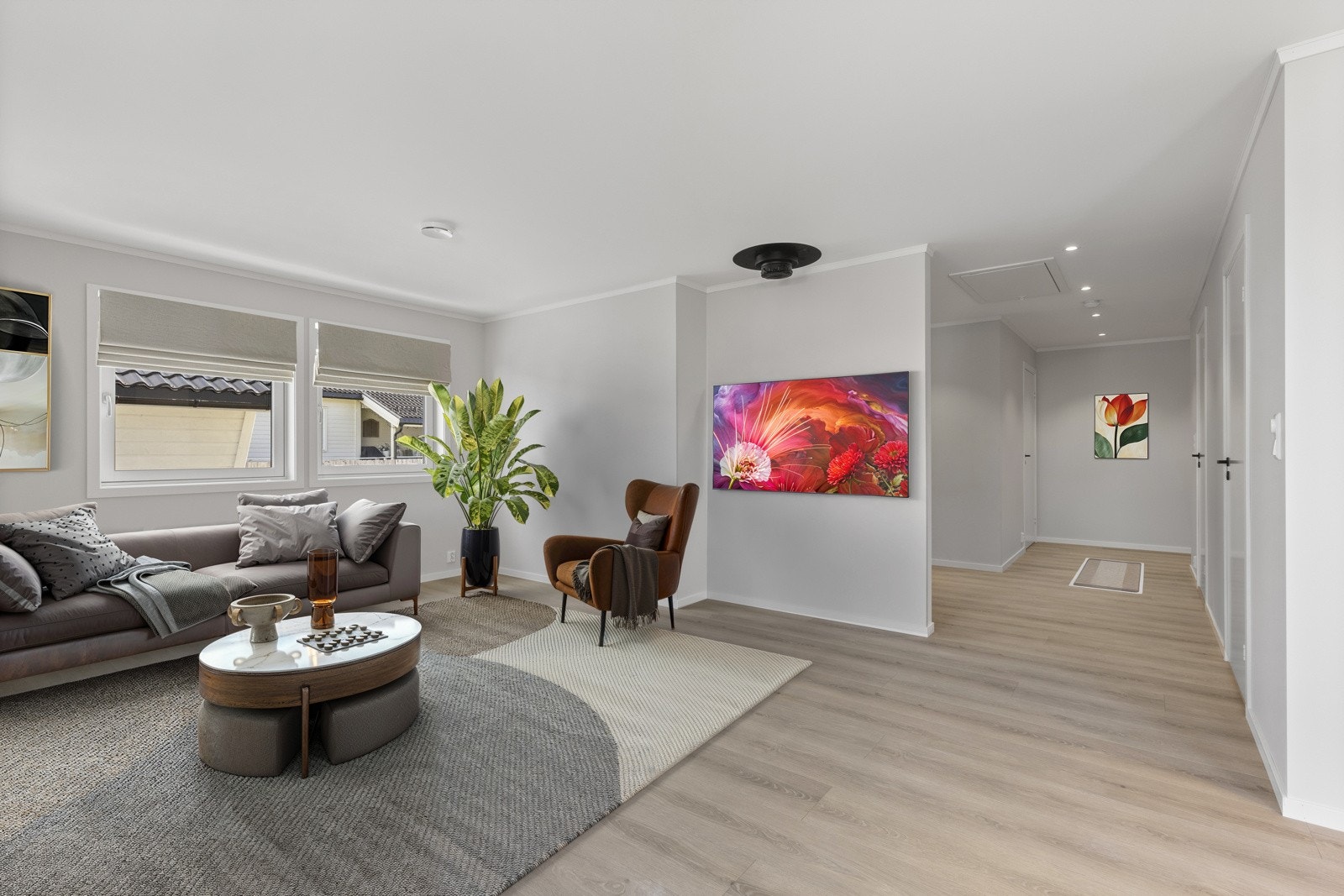 Stue med muligheter for montering av peisovn Galleribilde