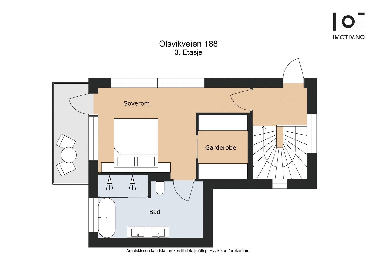 Plantegning toppetasje - Suiten Galleribilde