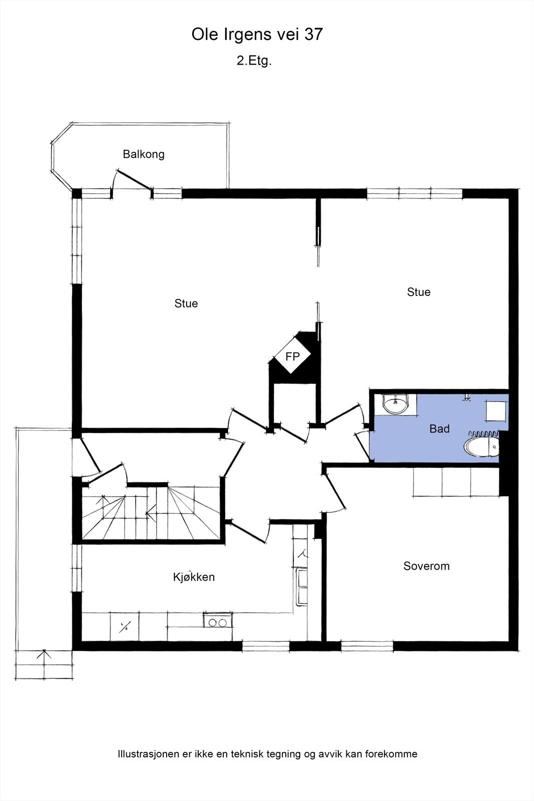 Planskisse 2.etasje Galleribilde