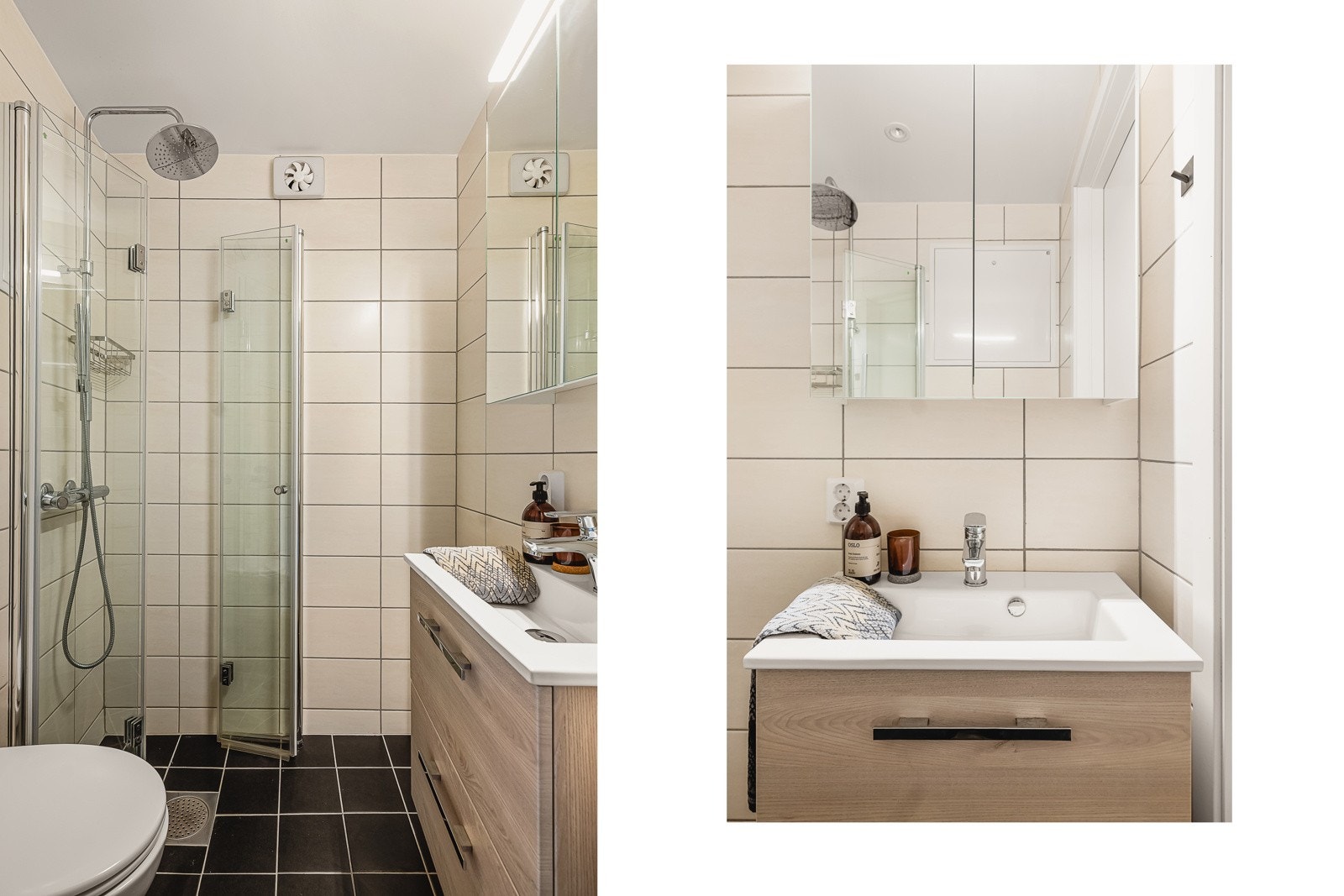 Pent bad oppusset i 2022 i regi av boliglaget. Flott felles vaskeri i kjeller, bruk er dekket gjennom fellesutgiftene. Galleribilde